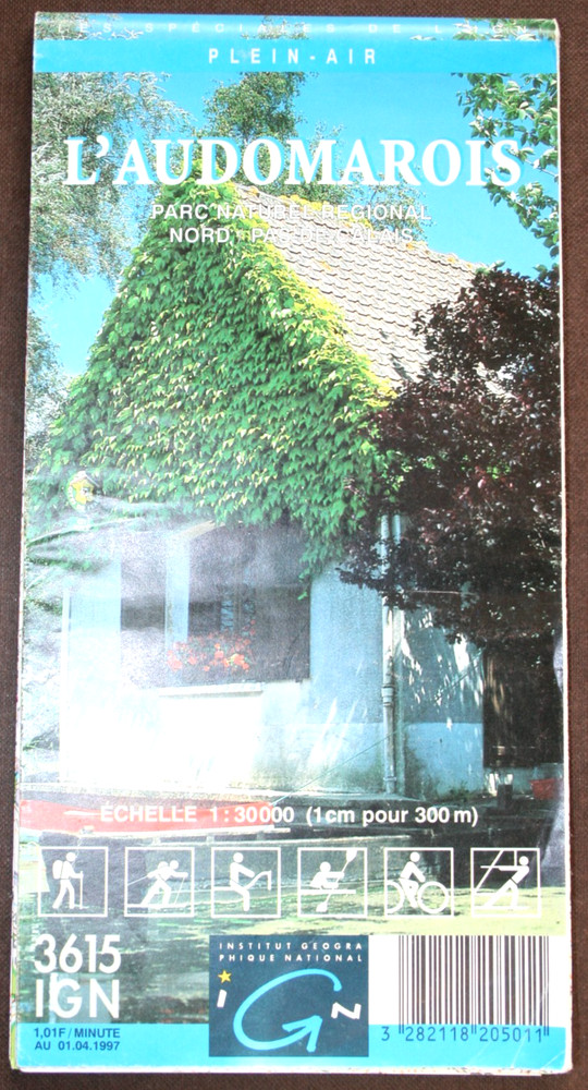 L’AUDOMAROIS Nord Pas De Calais France IGN Map 1 : 30 000 Scale