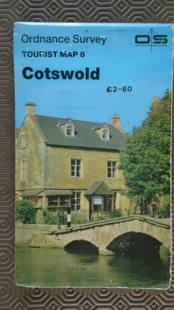 Ordnance Survey Map Cotswolds 1985 Cirencester Broadway Bourton Stow Cheltenham