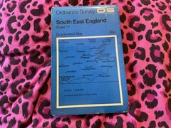 Vintage 1976 Ordnance Survey Quarter Inch Map South East England Sheet 17.