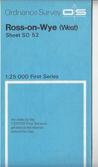 Ordnance Survey 1:25,000 First Series Map Sheet SO 52 Ross-on-Wye (West)