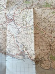 1963 Ordnance Survey One Inch Seventh Series Cloth Map 183 Eastbourne