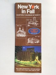 Vintage Sheet Map – New York in Fall Quarterley Calendar of Events – USA – 1979