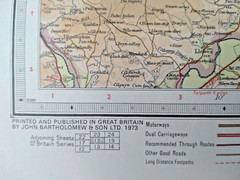 Vale Of Severn Bartholomew Half Inch Map No 18 1973 Folding Paper Map