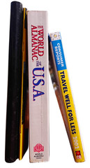 Lot of 4 Travel & Reference Books – National Geographic Road Atlas, World Almana