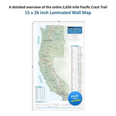 Pacific Crest Trail Wall Map – Laminated (15 x 26 inches) (Erik the Black’s H…
