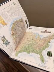 Illustrated World Atlas Hardcover 2004 Barnes Noble Color Maps Geography Book