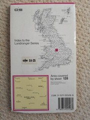 OS 128 Ordnance Survey Landranger Map Derby & Burton on Trent area – 1991 VGC