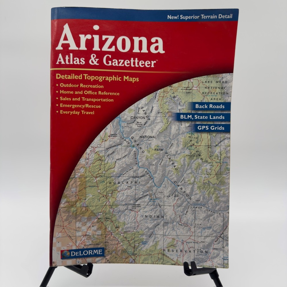Arizona Atlas & Gazetteer 5th Edition DeLorme Topographic Maps BLM GPS