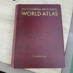 Encyclopaedia Britannica World Atlas Vintage 1957 Hardcover Reference Map Book
