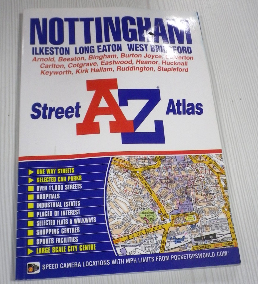 A-Z Nottingham (Street Atlas & Index) Geographer’s Paperback Book