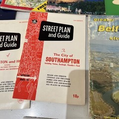 Vintage Maps Bundle Job Lot X22 Belfast Bournemouth Etc…