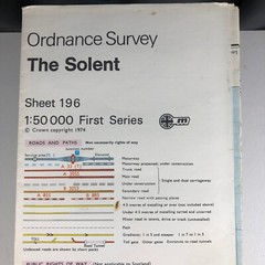 ORDNANCE SURVEY 1:50000 FIRST SERIES 196 THE SOLENT