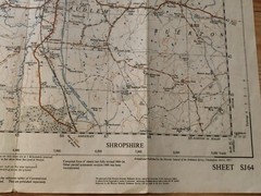 Vintage Audlem, Cheshire Ordnance Survey folded map, Sheet SJ 64, C.1970s