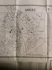 Bedford/Ampthill/Flitwick Fold out Street map Black& White + BEDFORD car parks