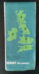 Regent Oil Company British Isles 5 Section Road Map, Sheet 1: Southern England.