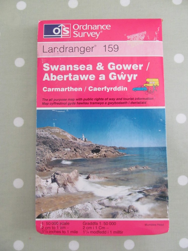 OS LANDRANGER MAP 159 SWANSEA & GOWER ORDNANCE SURVEY