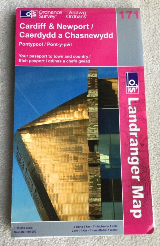 Ordnance Survey Landranger Map 171 – Cardiff & Newport 1:50 000 – 2005