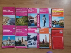 Ordnance survey maps x 10 various all good condition 203 ex library