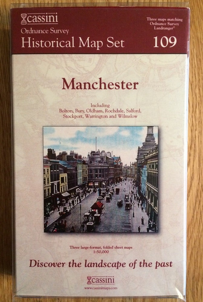 New Cassini Ordnance Survey Historical Map 3 Map Box Set 109 Manchester (2008)