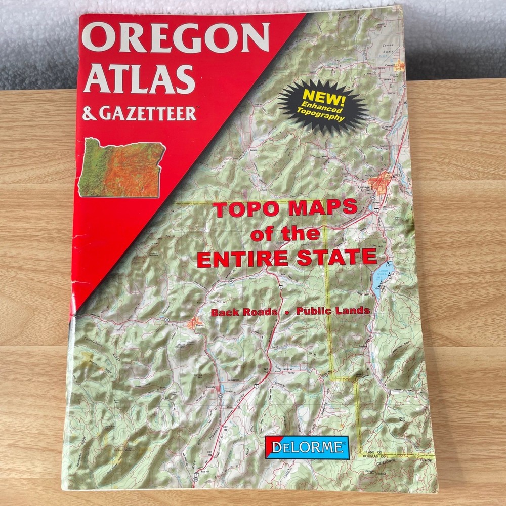 DeLorme Oregon Atlas & Gazetteer Topographic Maps Back Roads 3rd Edition 1998