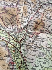 Bartholomew Map Wye Valley Hereford Vintage 70s 1971 Paper ½” Free Post UK
