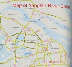 Street Map Suzhou, China, Jinji Lake, Guanqian Street and Pingjiang