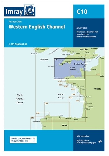 Imray C Series C10 Western English Channel Passage Chart (Map) C Charts