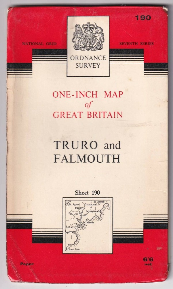 ORDNANCE SURVEY ONE INCH MAP: TRURO and FALMOUTH (Seventh series)