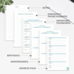 Address Book with Alphabetical Tabs, Hardcover Phone Medium(5.7″ x 7.7″) Black