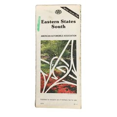 Vintage 1982 AAA Eastern States South Travel Road Map
