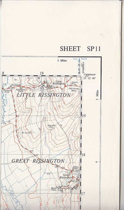 Ordnance Survey 1:25,000 First Series Map Sheet SP 11 Northleach