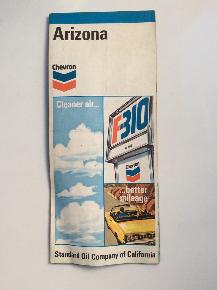 Vintage Sheet Map – Arizona USA by Chevron – 1972