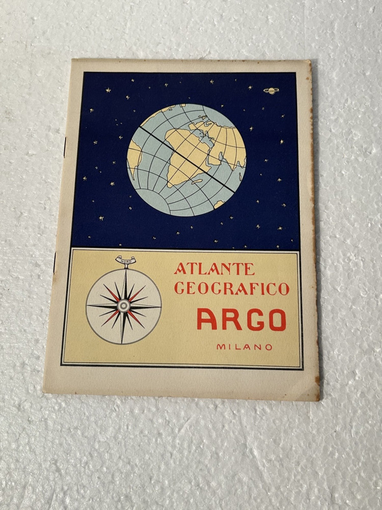 ATLANTINO GEOGRAFICO ARGO MILANO VECCHIO LIBRO ED.ARGO OLD BOOK 1948