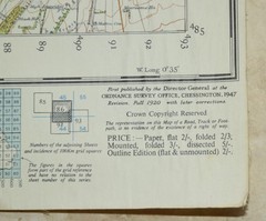 CLOTH Ordnance Survey One-Inch Map 86 REDCAR & WHITBY Popular 6th Edition 1947