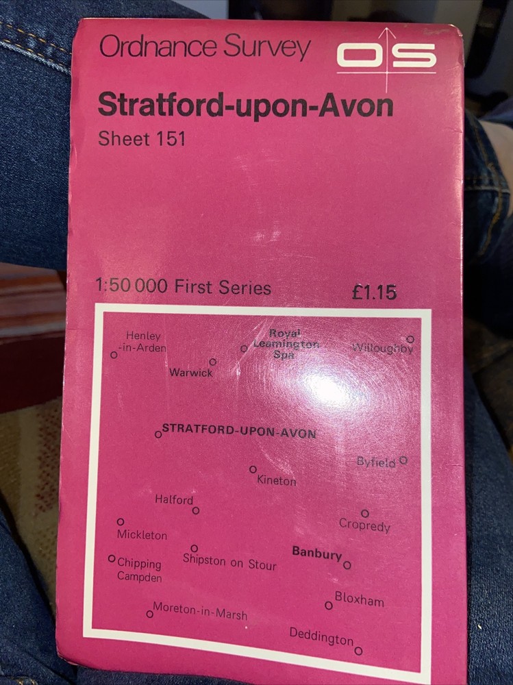 Pre-owned OS Landranger Map (1:50,000) -Sheet 151 Stratford Upon Avon – c1974