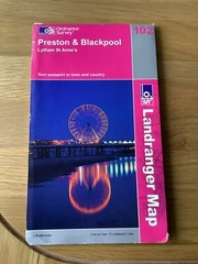 OS LANDRANGER MAP SHEET 102 PRESTON AND BLACKPOOL 1:50,000 SCALE