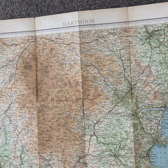 Bartholomew’s Revised Half-Inch to 1 Mile Contoured Map 2 Devon Dartmoor Vintage