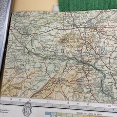 Vintage Bartholomew’s 1/2 Inch/mile Cloth Map Sheet 23 N.Shropshire 1940’s 4 shi