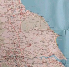 Bartholomew Tourist Route Map: North England. Scale – 1: 570,240 (1984).