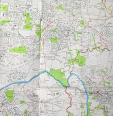 Geographia Large Scale Colour Street Plan: Greater Glasgow.