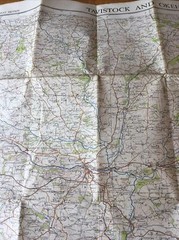 1936 Ordnance Survey One Inch Fifth Edition Cloth Map 137 Tavistock & Okehampton