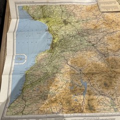AYRSHIRE Bartholomew Cloth Half Inch Map No 40 1972 Girvan Saltcoats Biggar