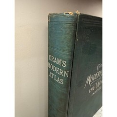 1904 Cram’s Modern Atlas The World Indexed Hardcover JL