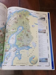 Large Atlas Visual Del Mundo Ex Lib HC Vintage