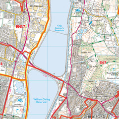 (G75) Map of East London E Postcode Sectors, Poster of East London Postcodes