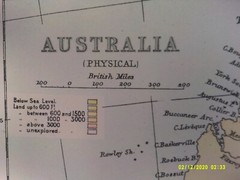 Antique Map. AUSTRALIA (Physical). c1900. VG.