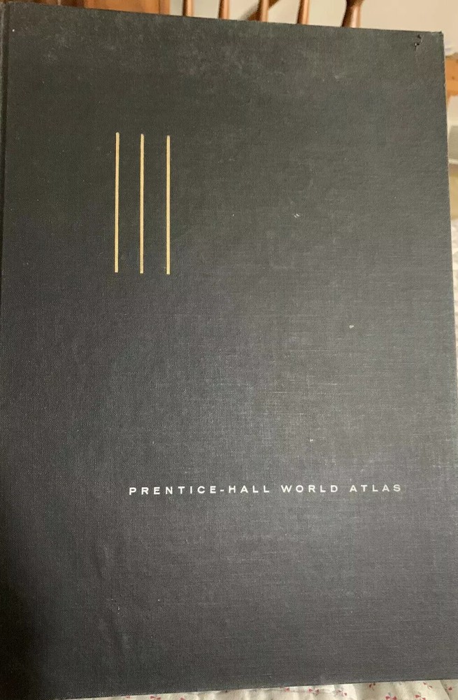 Vintage 1959 Prentice-Hall World Atlas~Third Printing
