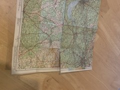 Johnston’s Readyfold Coloured Touring Cloth Map Section 13 Liverpool Blackpool