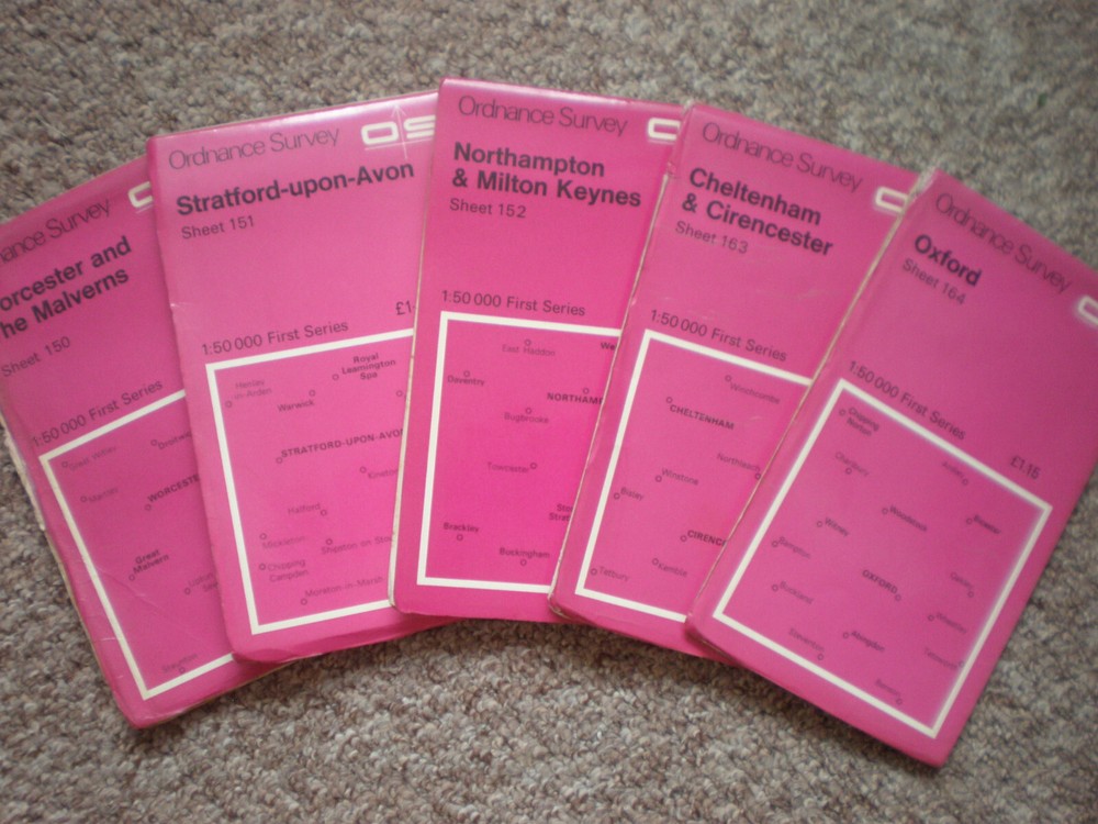 150 151 152 163 164 STRATFORD OXFORD LOT LANDRANGER OS ORDNANCE SURVEY MAPS
