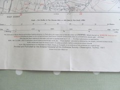 VINTAGE OS MAP OF HENFIELD AREA SUSSEX 1951 SIX INCHES – ONE MILE
